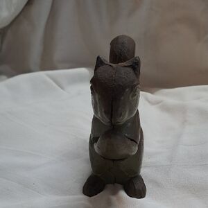 Wooden Squirrel Figurine - Brown